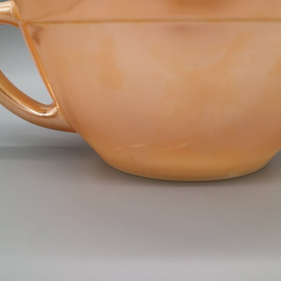 Fire King Peach Lustre Batter Bowl | Mixing Bowl | Peach Luster Glassware - Picture 5 of 8